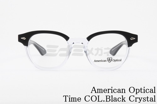 American Optical メガネ Times COL.Black Crystal ウェリントン タイムス アメリカンオプティカル AO 正規品