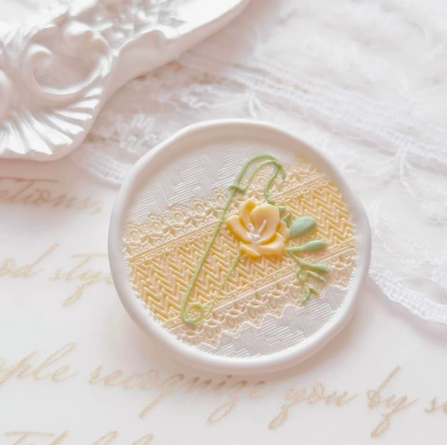 シーリングスタンプヘッド　flower brooch