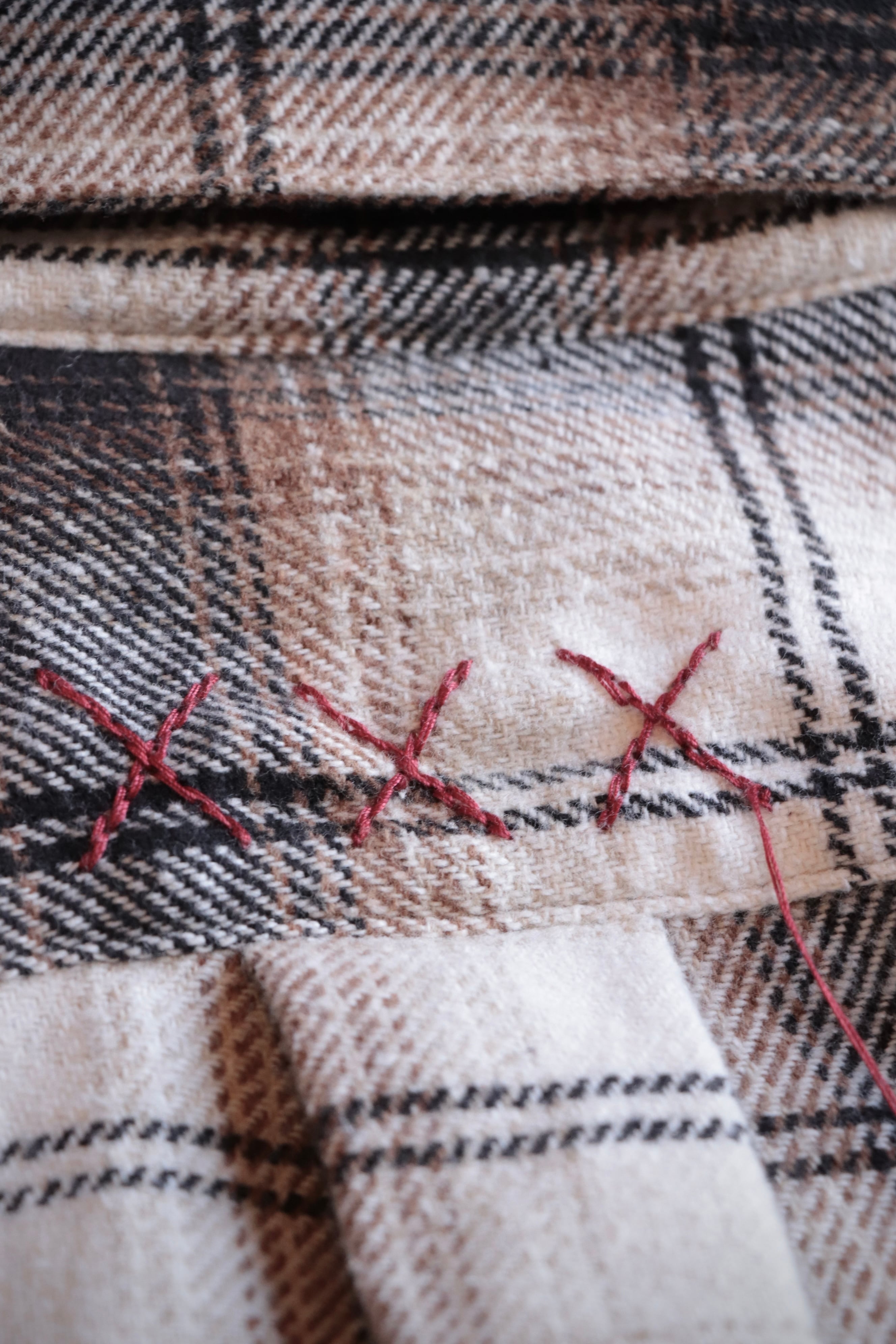 ANACHRONORM×MAMBO 30th Anniversary OMBRE CHECK WIDE FLANNEL SHIRTS