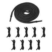 BTtime コード 紐 パンツ ズボンロープ 5mm幅 10本入り スポーツパンツベルトロープ 服飾り 巾着 紐 パンツ ポロシャツ 交換用 手作り DIY材料 アクセサリー (ブラック)