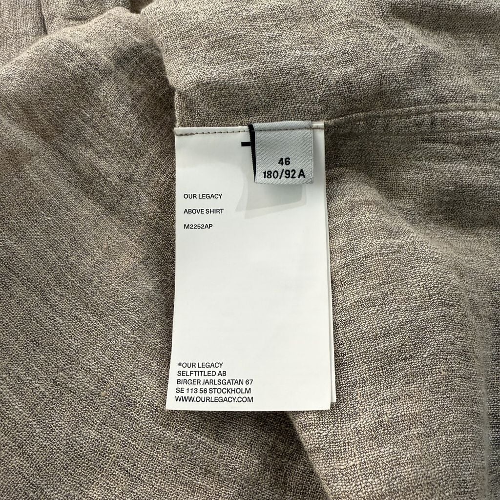 OUR LEGACY アワーレガシー 25SS ABOVE SHIRT Pollen Dust Sparse