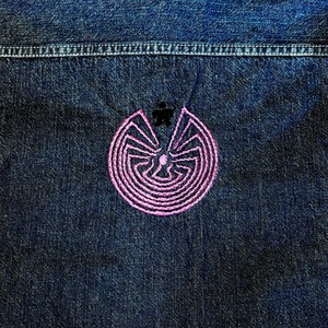 ナスングワム【Nasngwam】Indian motif Denim Shirt　Sサイズ