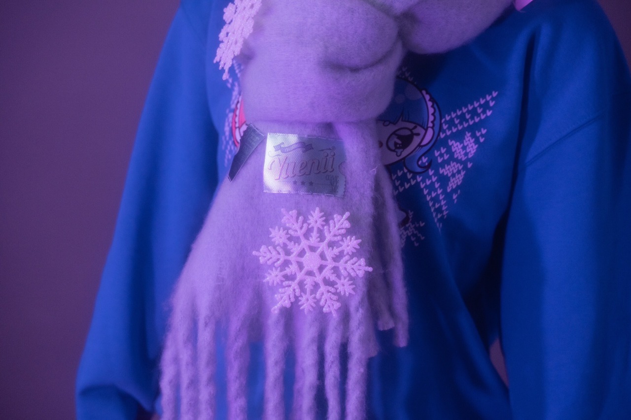 gift wrapping muffler / mint