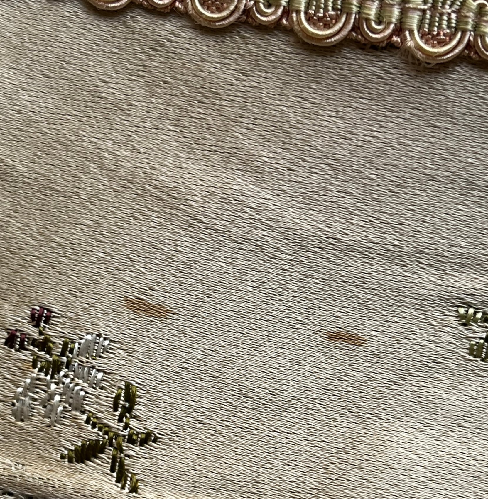 Vintage Fabric生地 シルク サテン織 約50×40cm フランス製