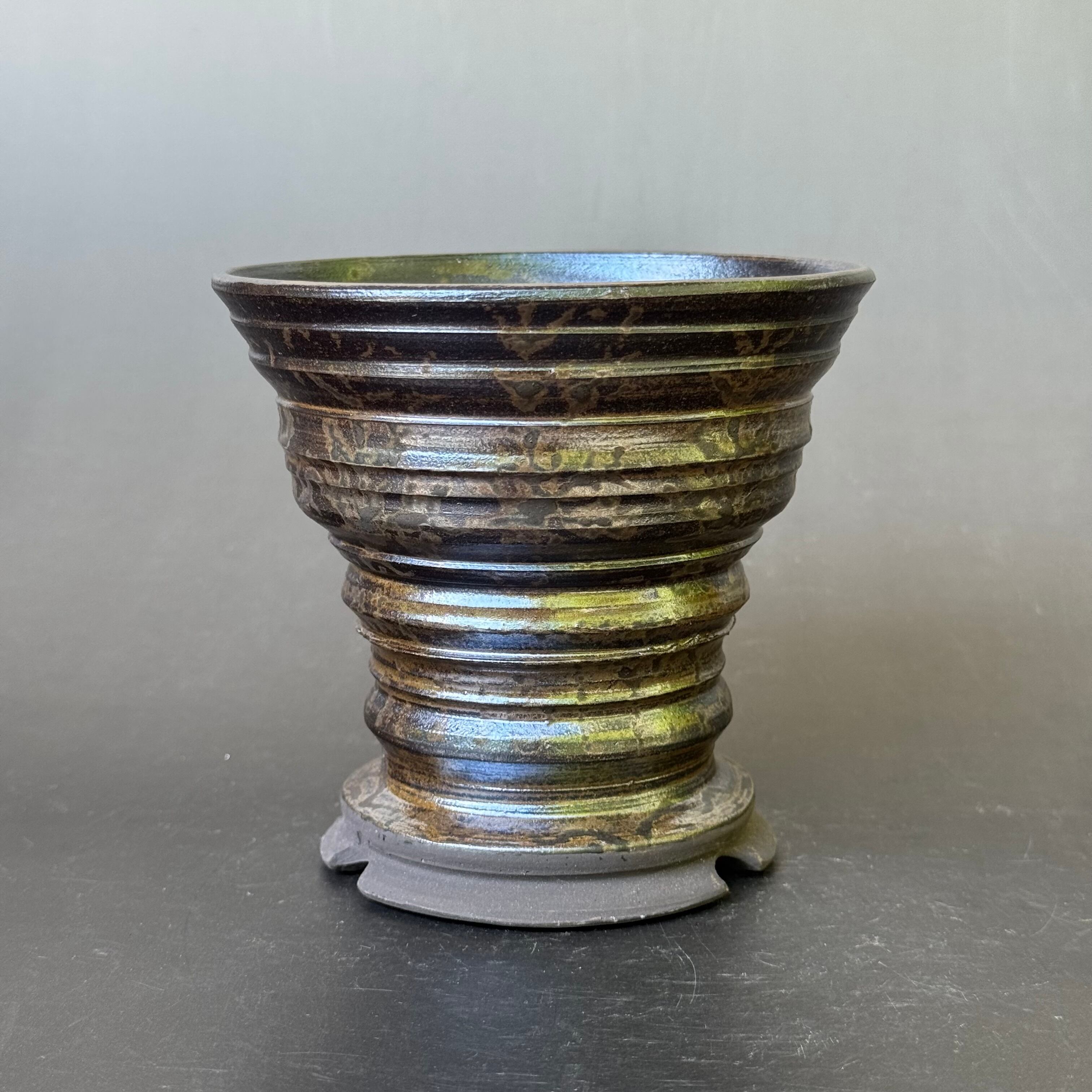 ターコイズ三角鉢(黒) | 矢津田陶房 Ys,ceramic art