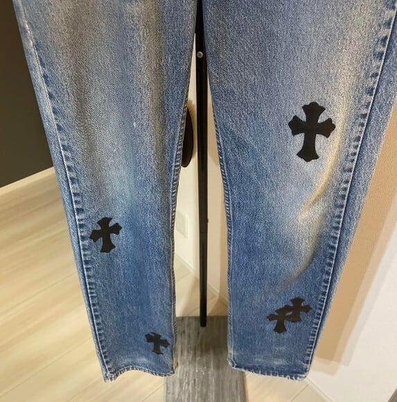 CHROME HEARTS クロムハーツ リーバイス 505 アイスブルー デニム