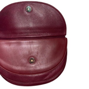 vintage CARTIER bordeaux half moon leather bag