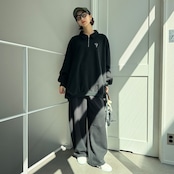 《名古屋先行販売》CFT.logo half sweat SH/black-logo white