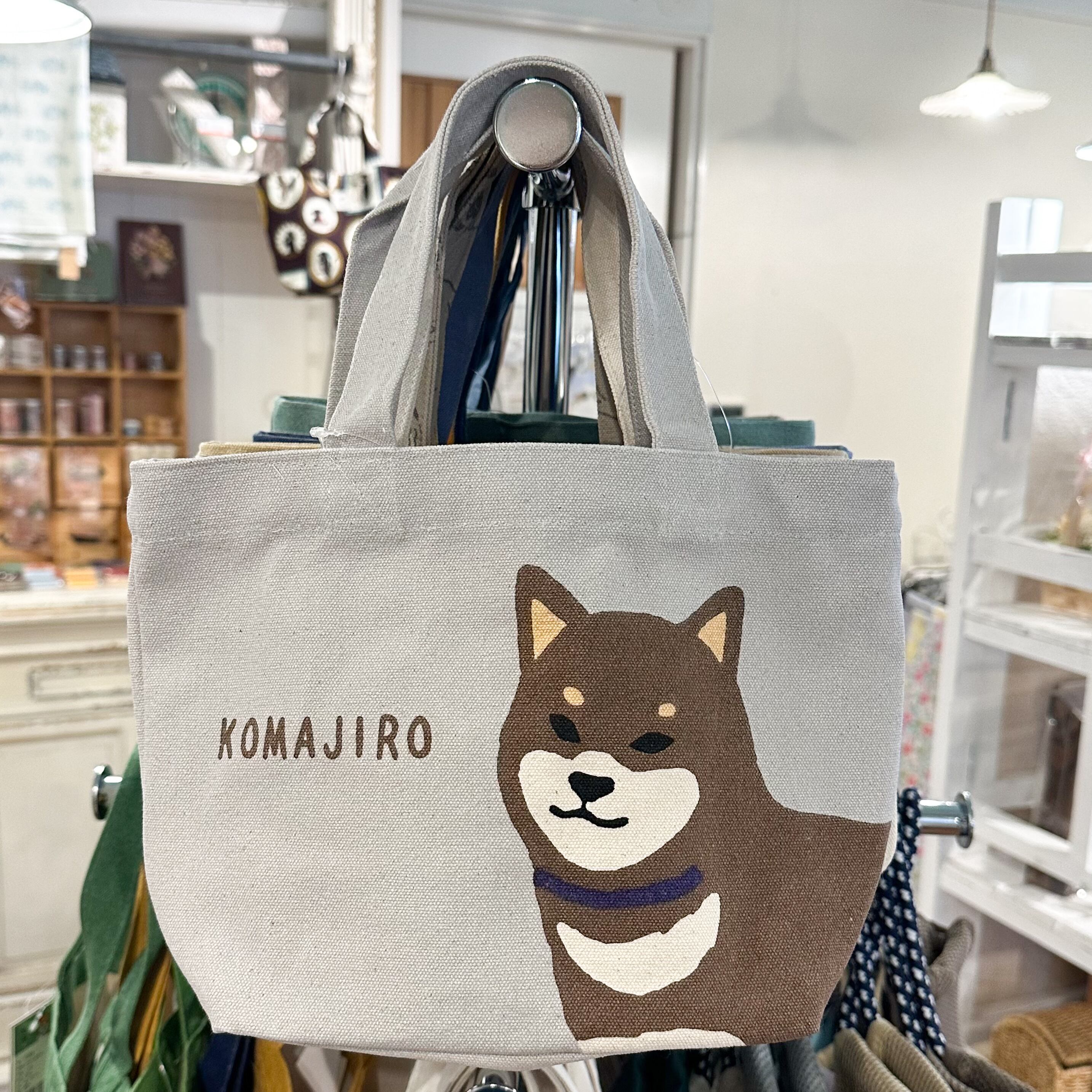 キャンバス地ミニトート ごましばのこまじろう