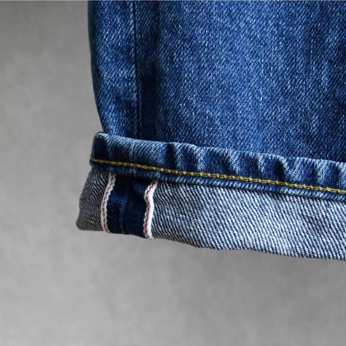 LA MOND】SERUBITCH MIDDLE WIDE TAPERED DENIM セルビッジデニム