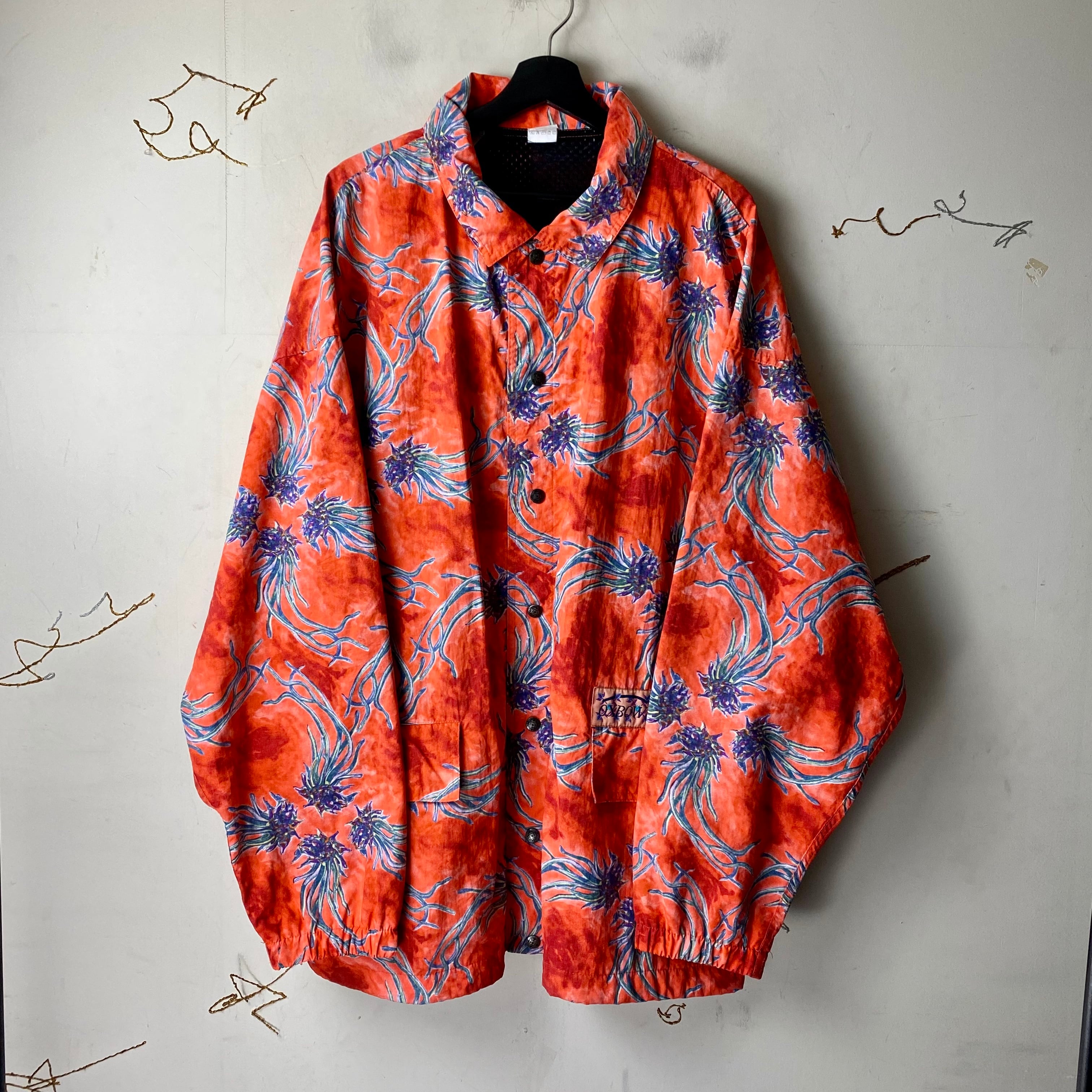 vintage OXBOW jellyfish? pattern nylon coverall jacket | NOIR ONLINE