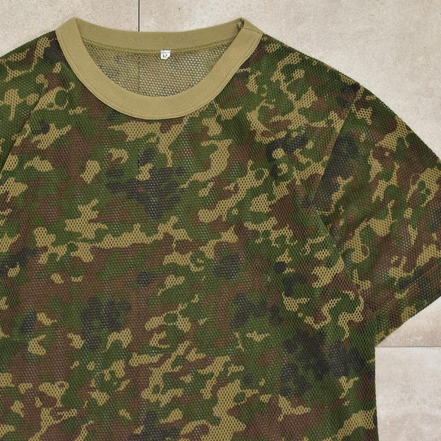 80～90s Unknown camouflage pattern mesh T-shirt