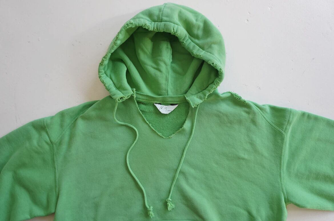 ANCELLM DYED DAMAGE HOODIE(PISTACHIO) ANC-CT16 | IAAAM ONLINE STORE