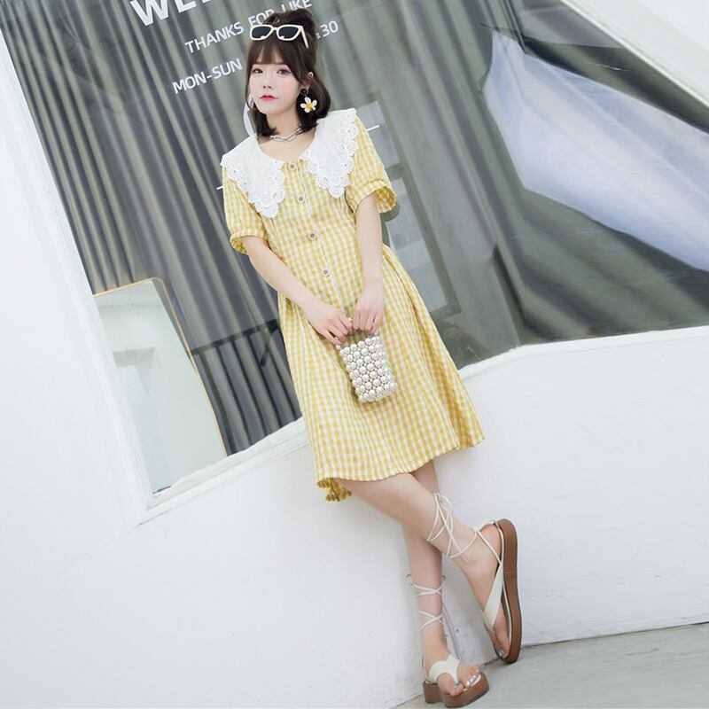 サマースリムウェストレースボタンベルト ドレス ルーズ 大きめサイズ 夏物 ハーネス ミックスインファッション45971032218
