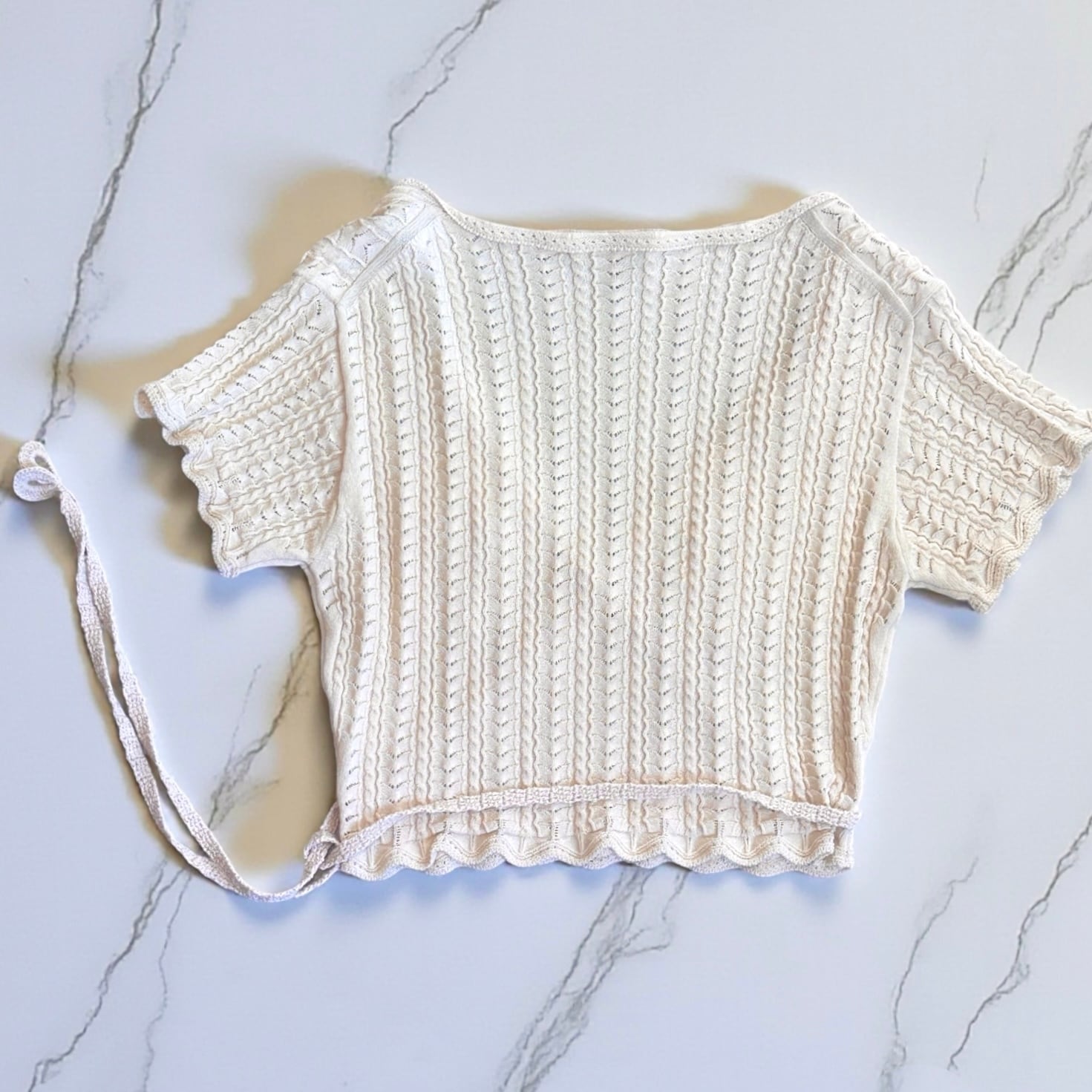 FUMIKA_UCHIDA  [LACE KNIT CACHE-COEUR TOP]