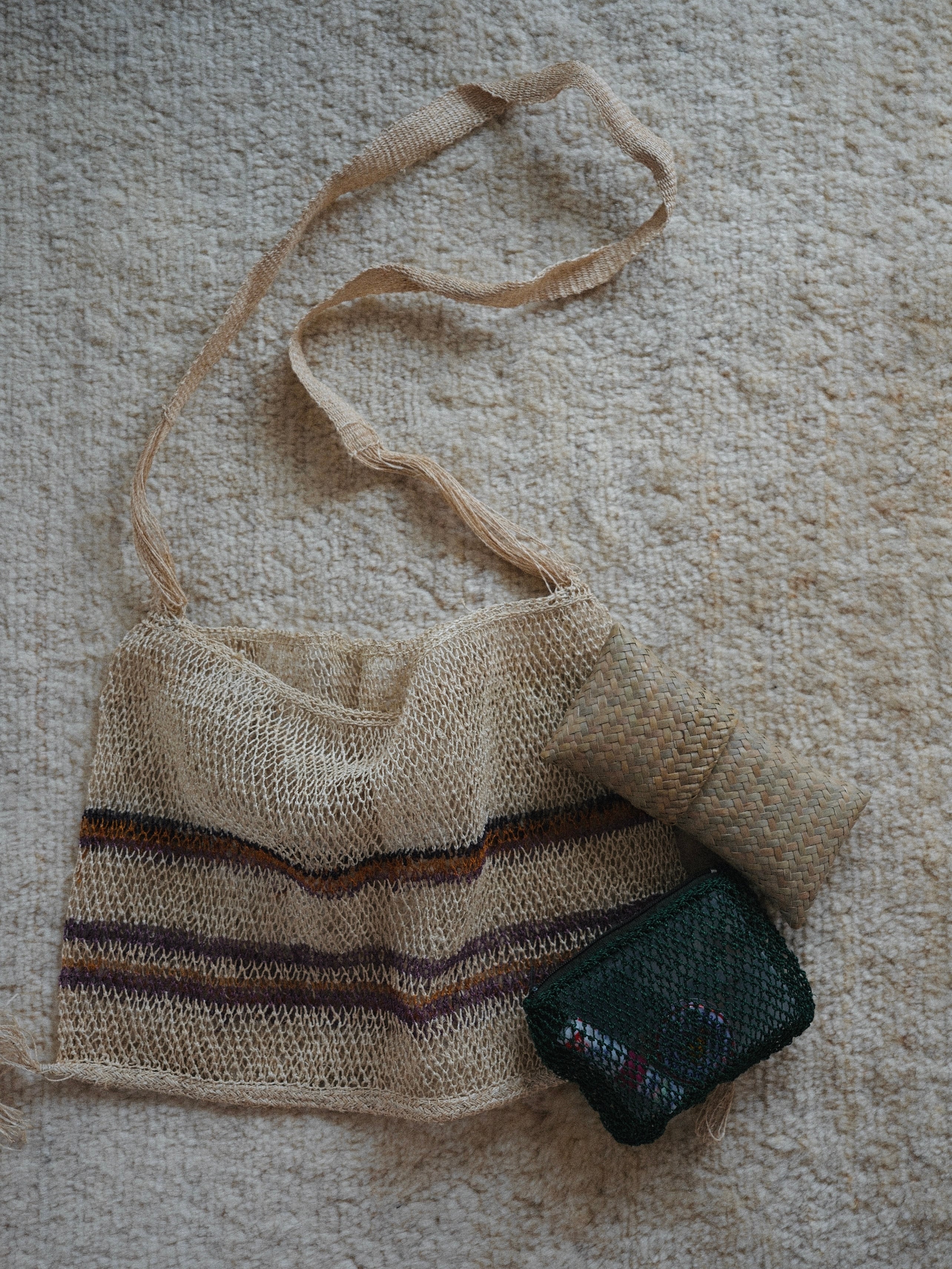 ラオス カム族 葛ショルダーバッグ | F