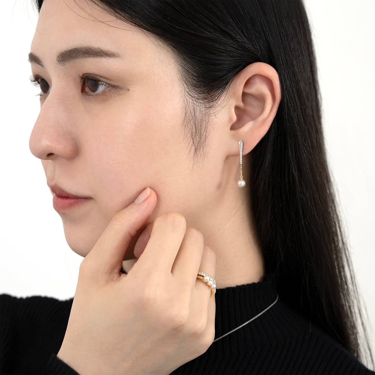 gstvK18YGアコヤピアス5mm gstvK18YGアコヤピアス5mm