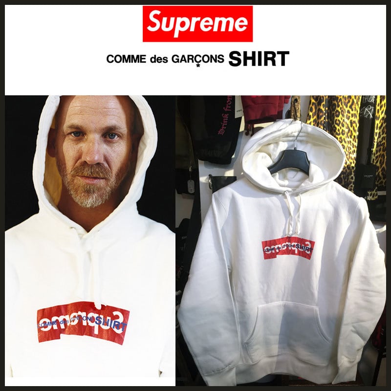 supreme シュプリーム コムデギャルソン コラボパーカー ボックスロゴ-