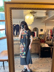 手刺繍カラフルフラワーワンピース