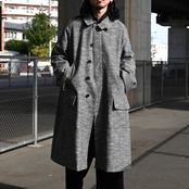 INTERIM / DOUBLE SIDED JACQUARD TWEED DEADSTOCK HYPER BIG HUNTING OVER COAT