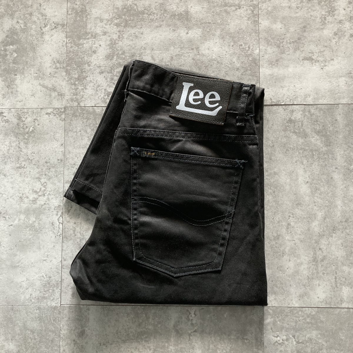 Lee 08811 リー ジッパーフライ レザーパッチ ブラックデニム ジーンズ