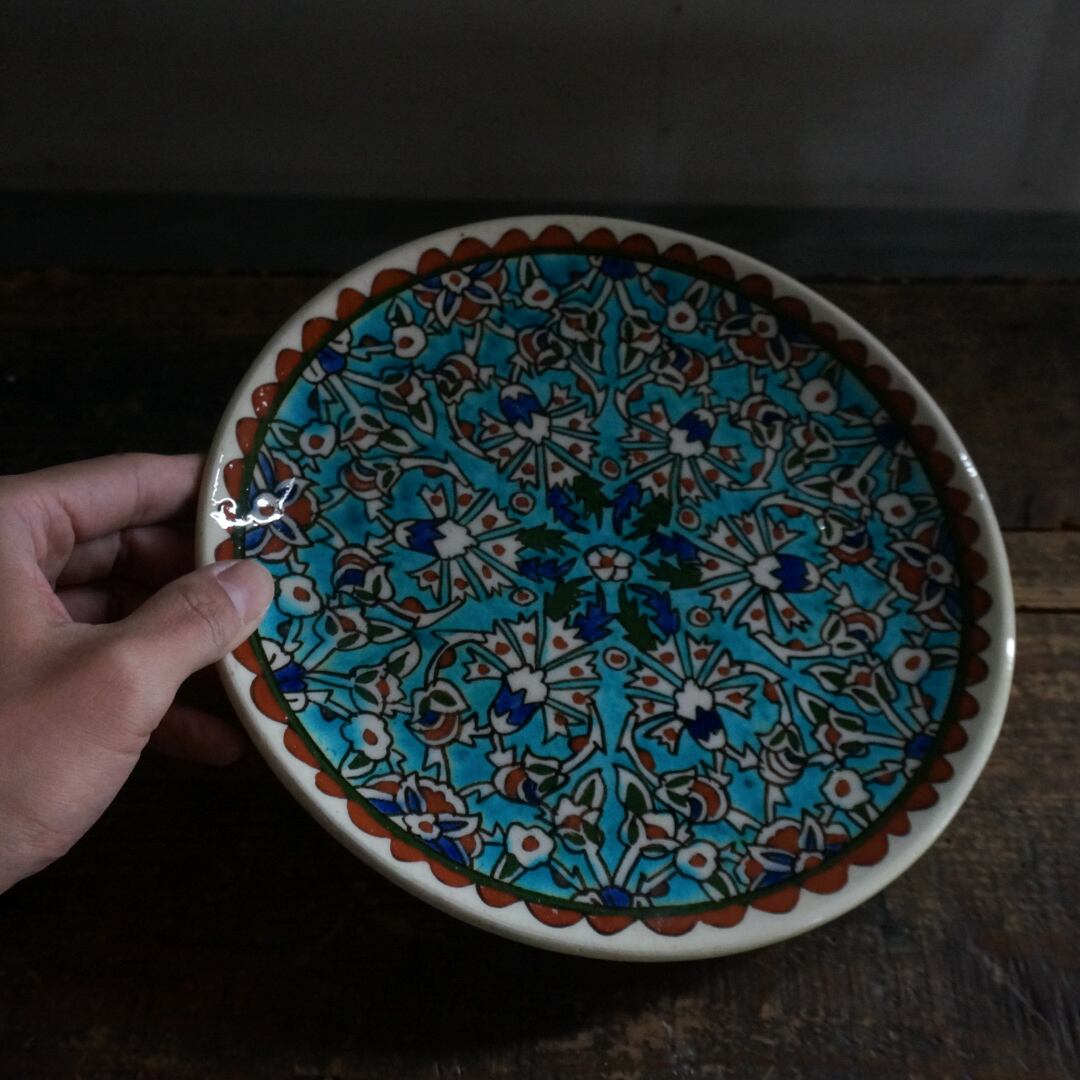 トルコ　陶器皿 古いトルコの陶器皿 | Konishi Koffee web shop