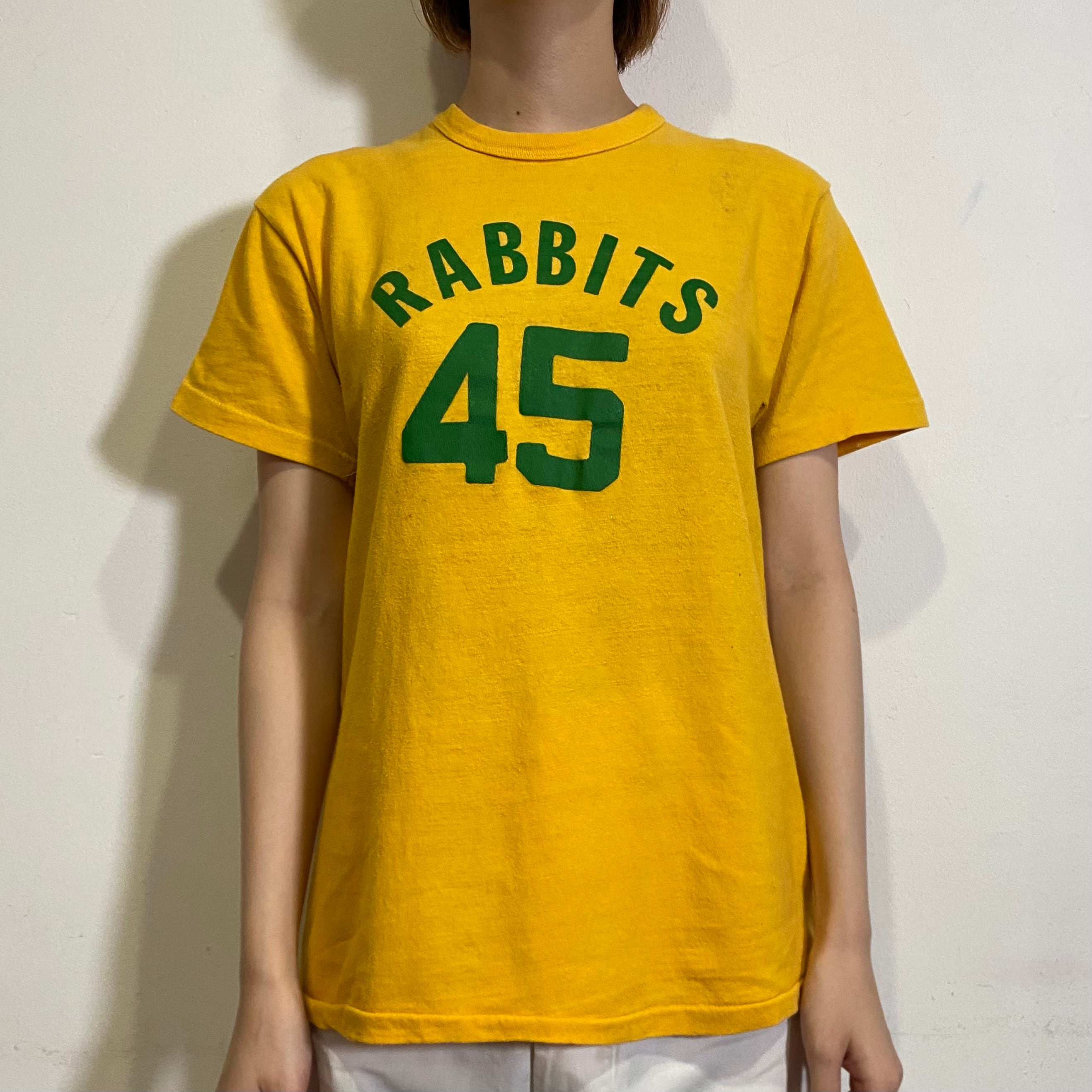 70s yellow and green numbering tee | LEMON