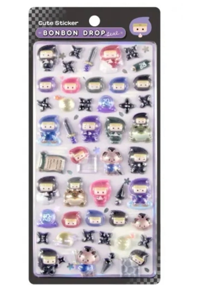 和柄 忍者 ボンボンドロップシール | シールステーション