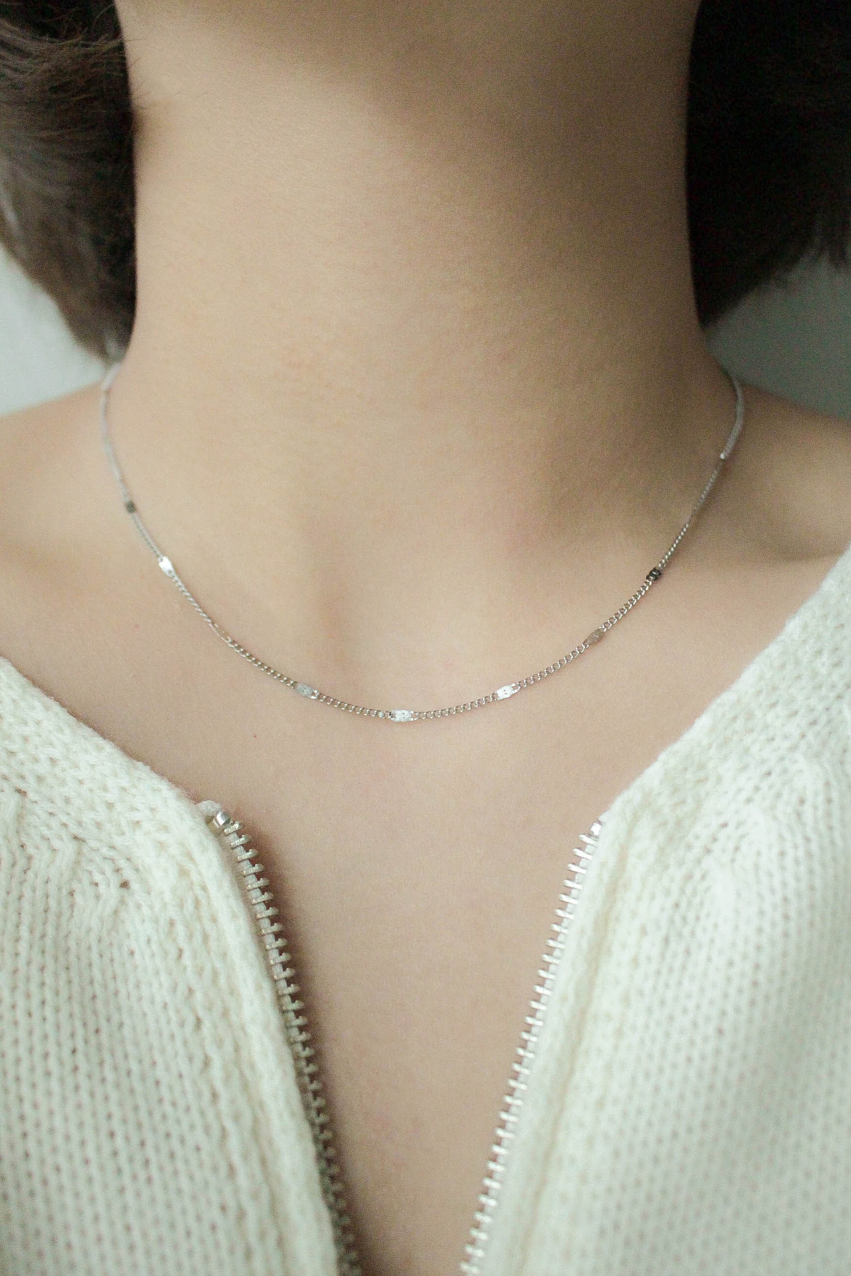 Flat Parts Necklace | ebine(エビネ)|金属アレルギー対応アクセサリー