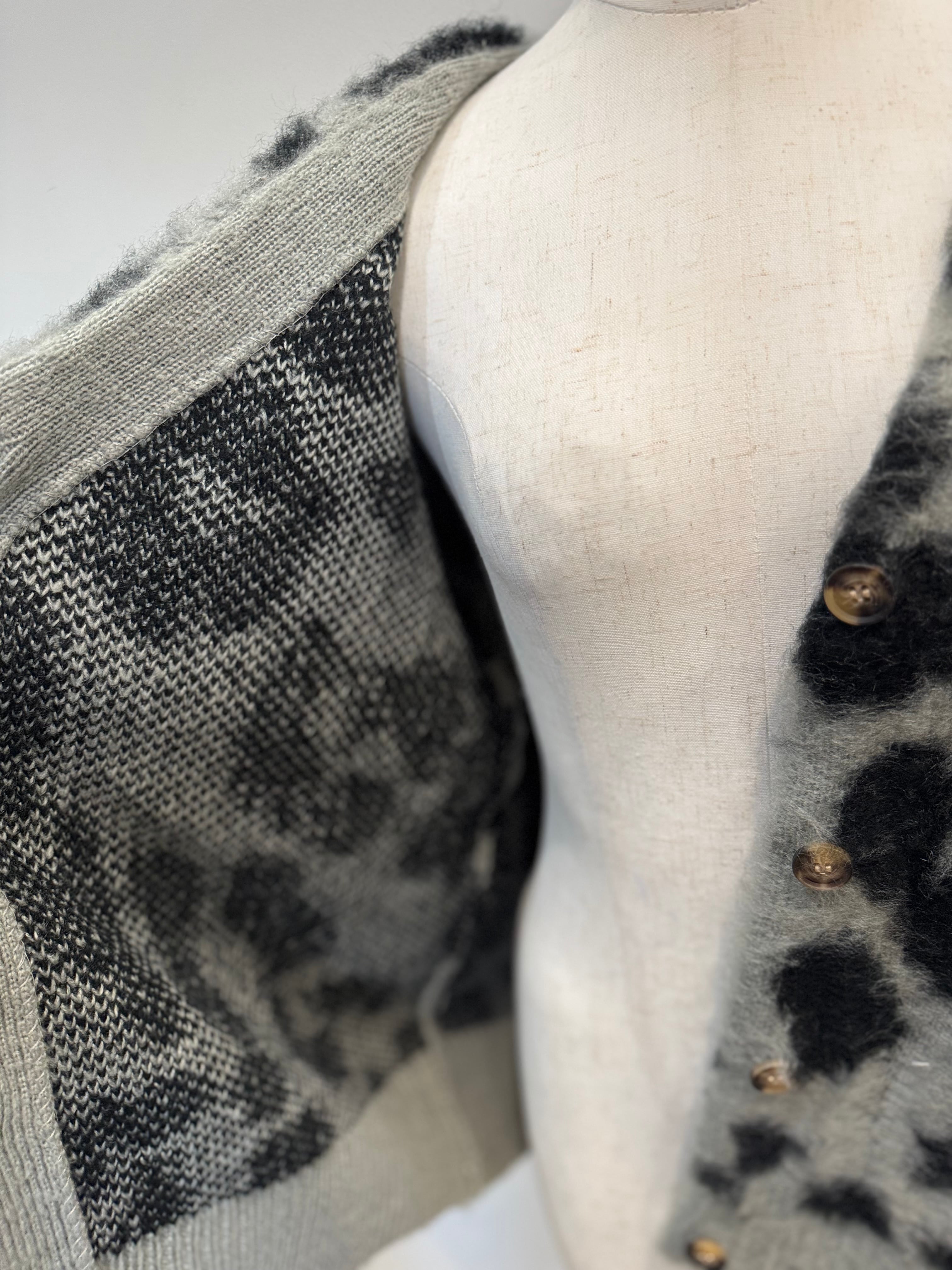 【SELECT】レオパード柄ニットカーディガン