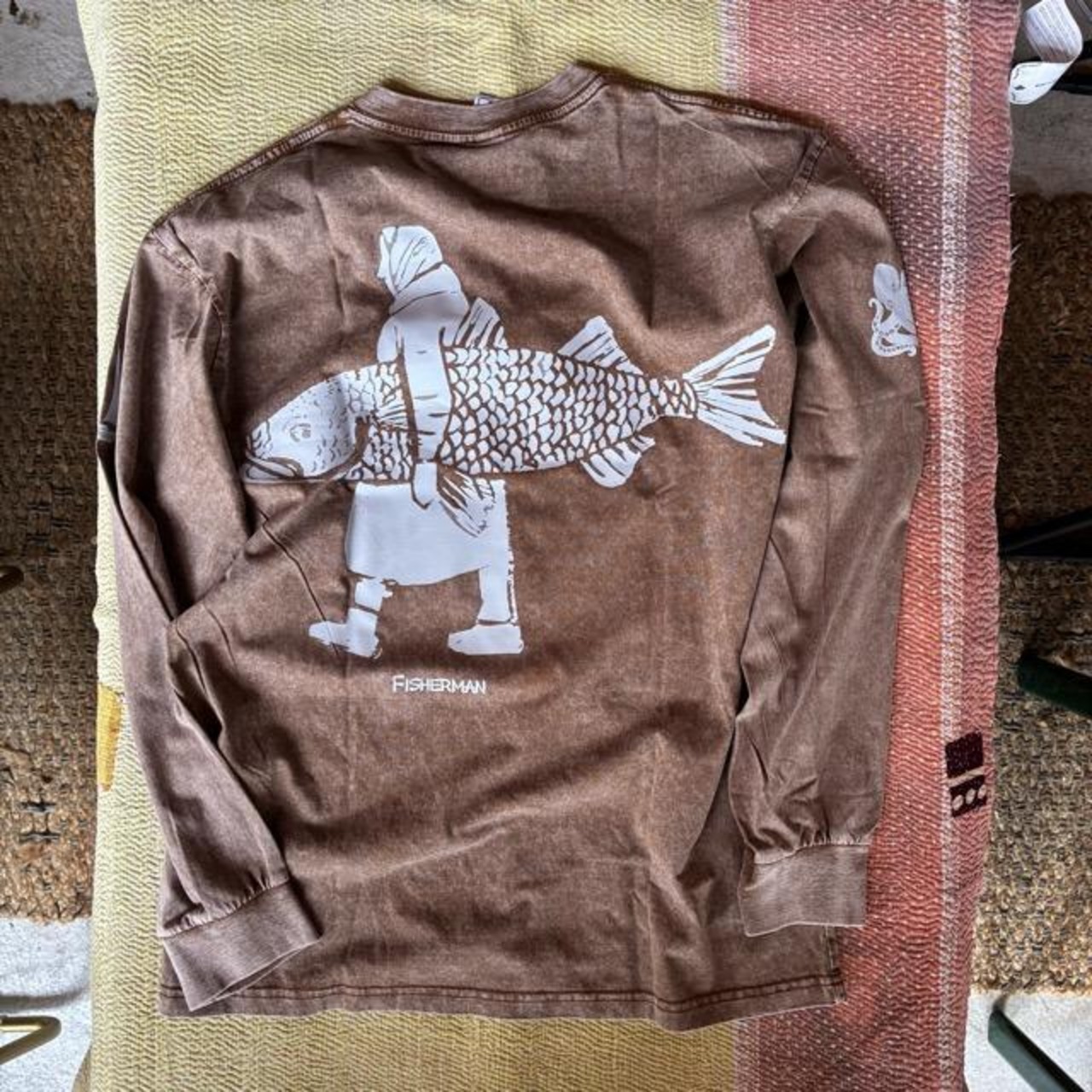 TOPANGA Lady's TOPANGA FIRECOUNTRY Pigment dyed T-shirt Fisherman Brown　ピグメントダイ長袖Tシャツ　フィッシャーマン　ブラウン　全4サイズ　