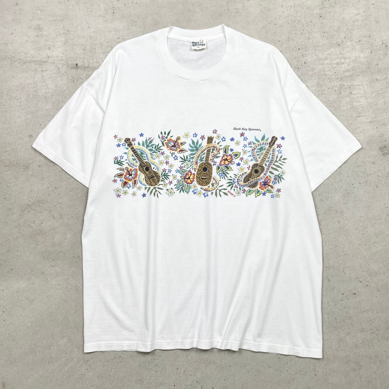 00年代 USA製 REYN SPOONER レインスプーナー プリントTシャツ 