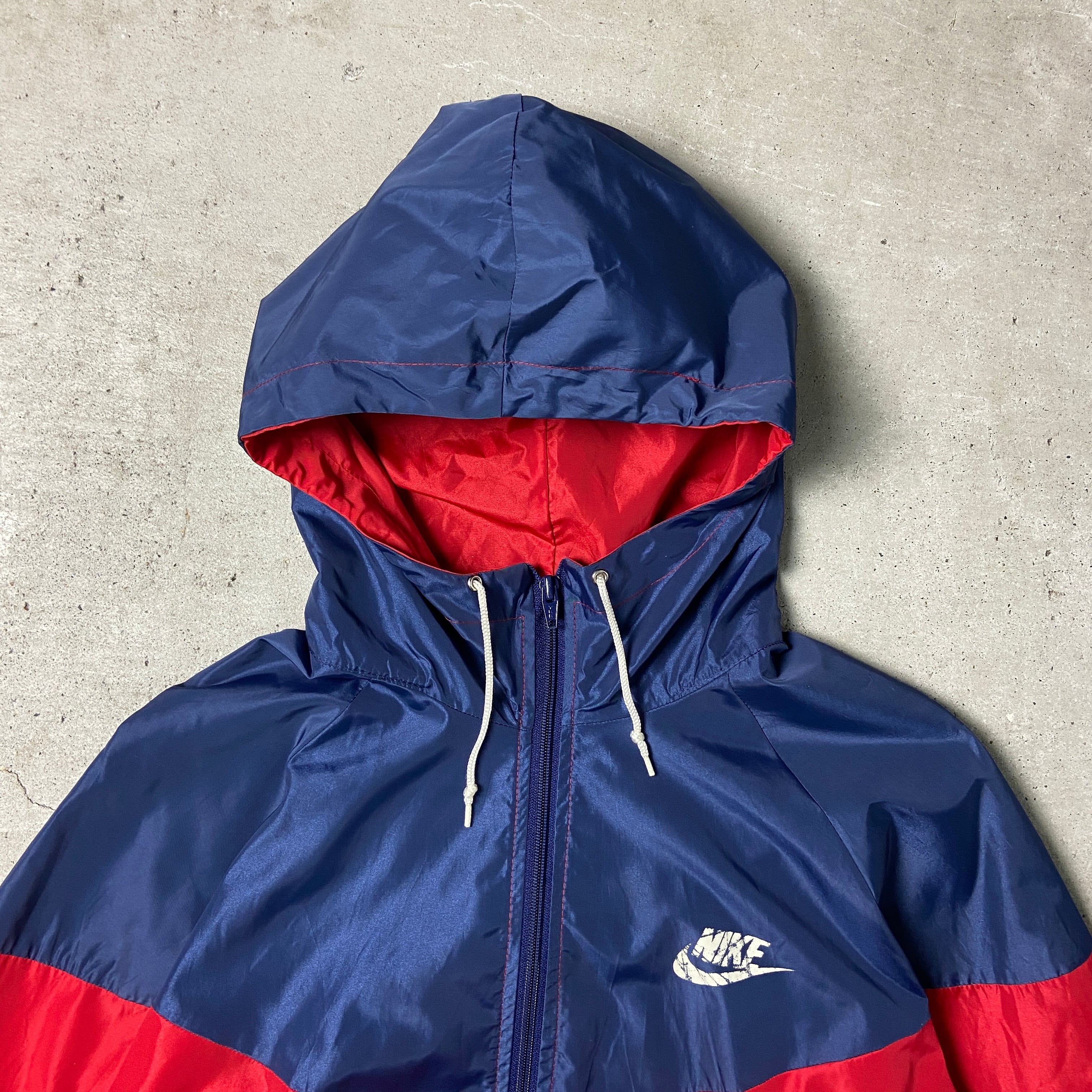 80年代 NIKE ナイキ ナイロンパーカー 紺タグ フルジップ メンズM相当 