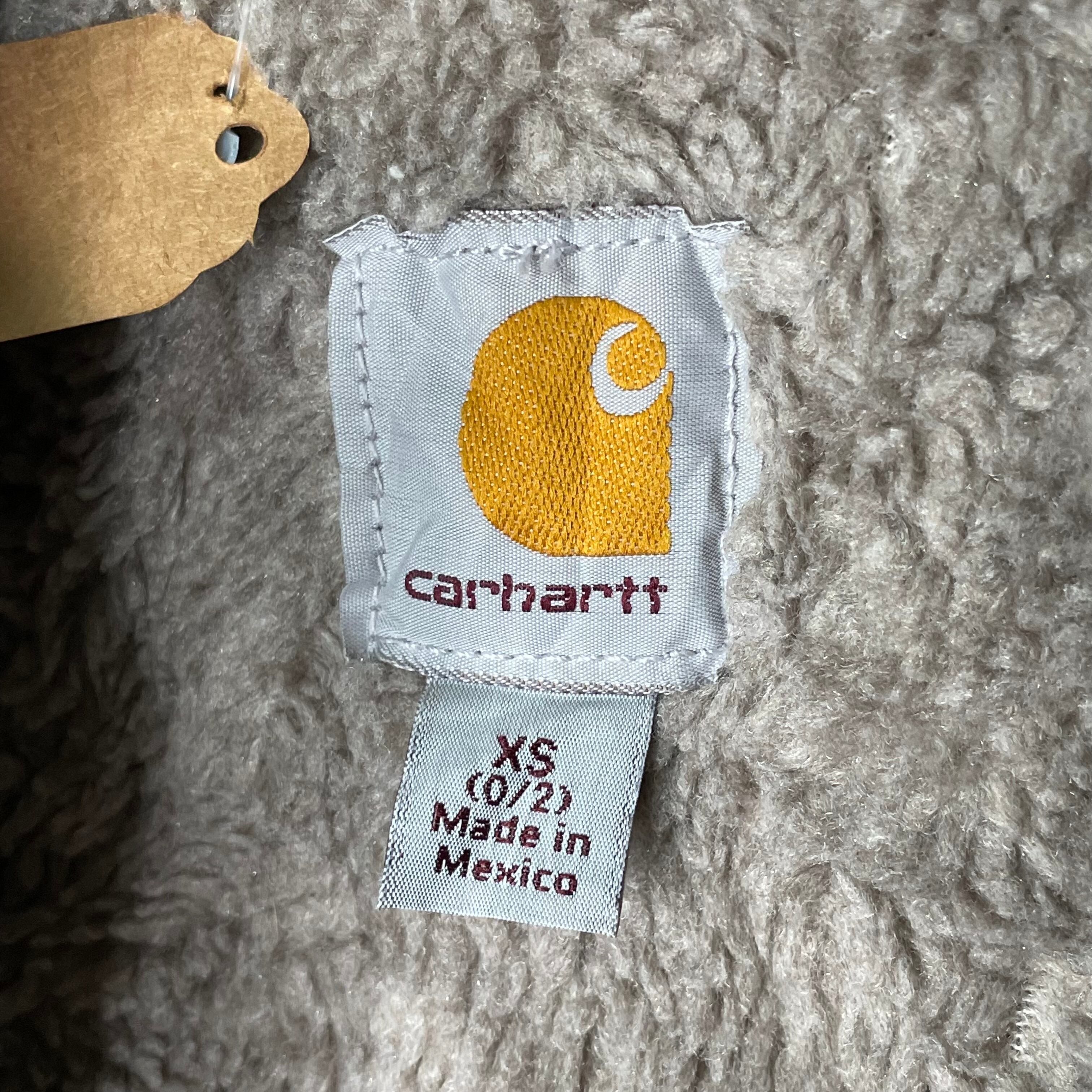Carhartt ダックベスト XS (S相当) 裏地ボア 裏ポケット付き ジップ 