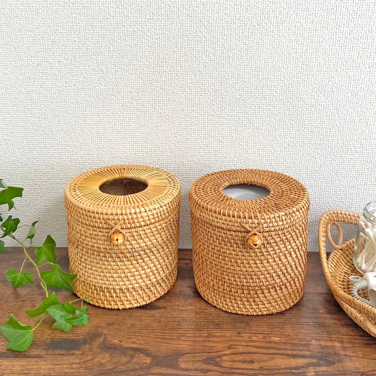 ラタン トイレットペーパーケース ゴミ箱（RTA-758） | Naturalsoul