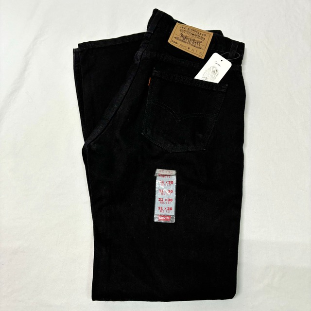 "N.O.S."90's LEVI'S 505 BLACK DENIM PANTS "DEAD STOCK"MADE IN U.S.A.アメリカ製