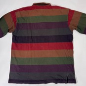 90s LANDS' END ランズエンド ボーダー ラガーシャツ ポロシャツ XL/大きいサイズ/メンズ/ラグビー/ビンテージ