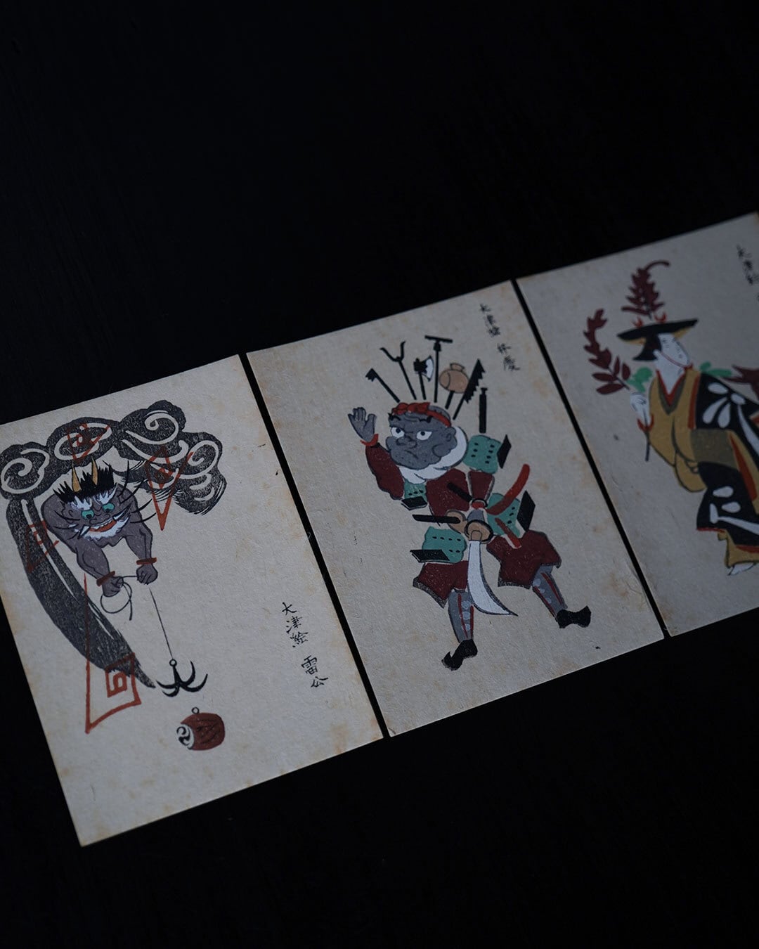 大津絵 手摺木版葉書 七図揃 / 滋賀 | 月読古物