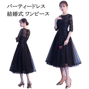 ★送料無料★5~7号(XS)★立体刺繍チュールパ－ティ－ドレス(OPN3648）