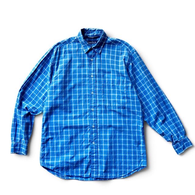 USED 90`s NAUTICA Plaid L/S Shirts