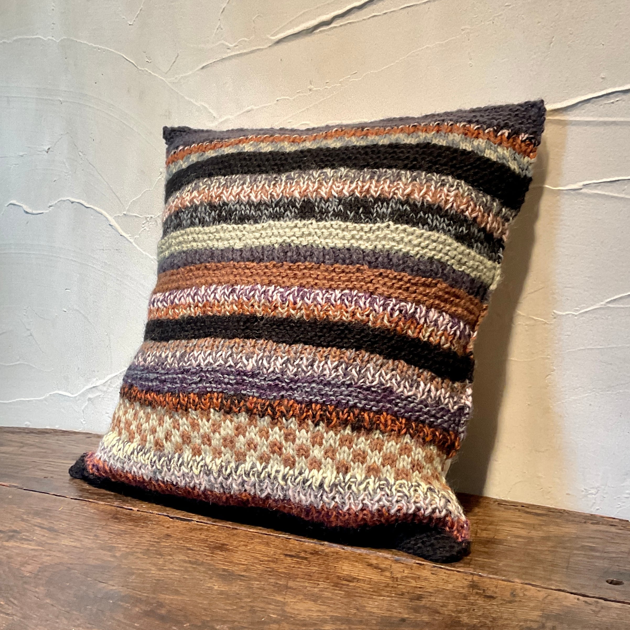 手編みニット＃似顔絵入りウール100%  クッションカバー 手編みニット＃似顔絵入りウール100% クッションカバー 【公式通販】