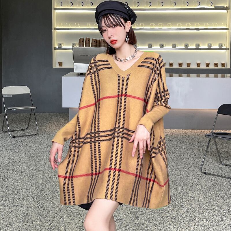 セーター レディースオータムスタンダードスタイルストライプルーズ薄手 レトロ 秋物 ラブタオタオダレンハウス27400431797