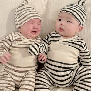 【BABY】ワッフルボーダーセットアップ