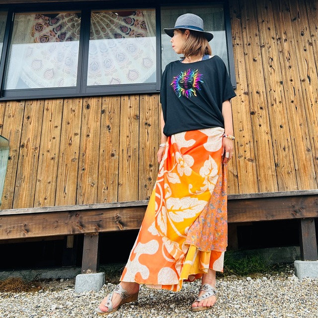 シルク巻きスカート5025