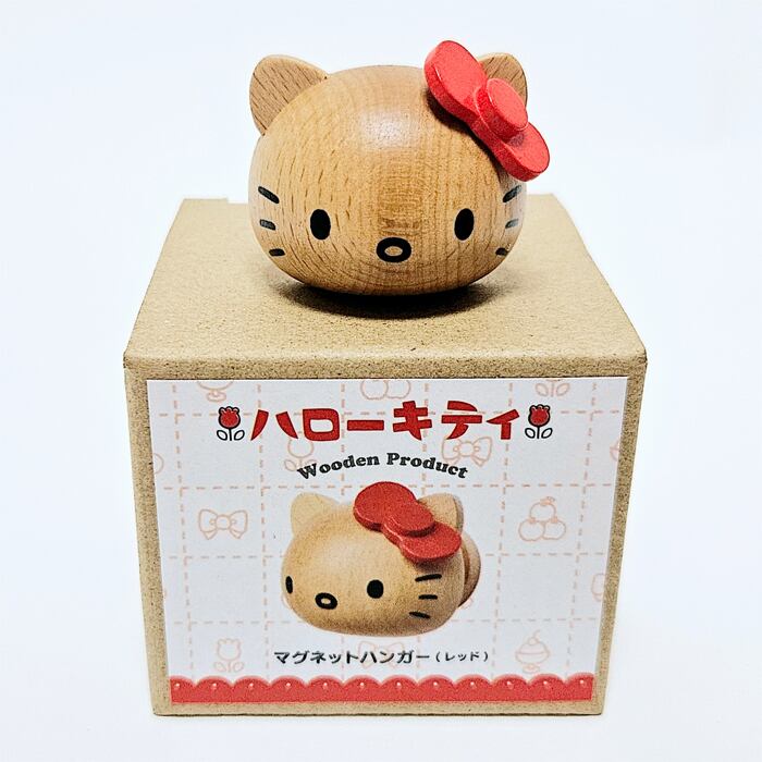 ニチガン マグネットハンガー レッド 木製雑貨 雑貨 キティ サンリオ