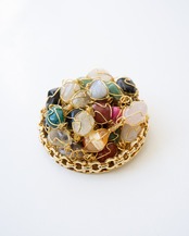 〈Ferragamo〉Gancini stones Brooch