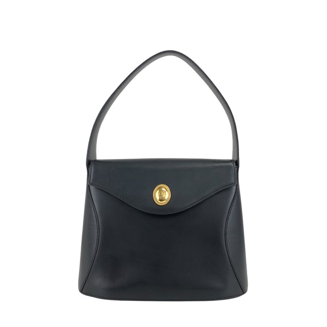 Christian Dior クリスチャン ディオール ショルダーバッグ ブラック ロゴ レザー セミショルダーバッグ vintage ヴィンテージ オールド amkc48
