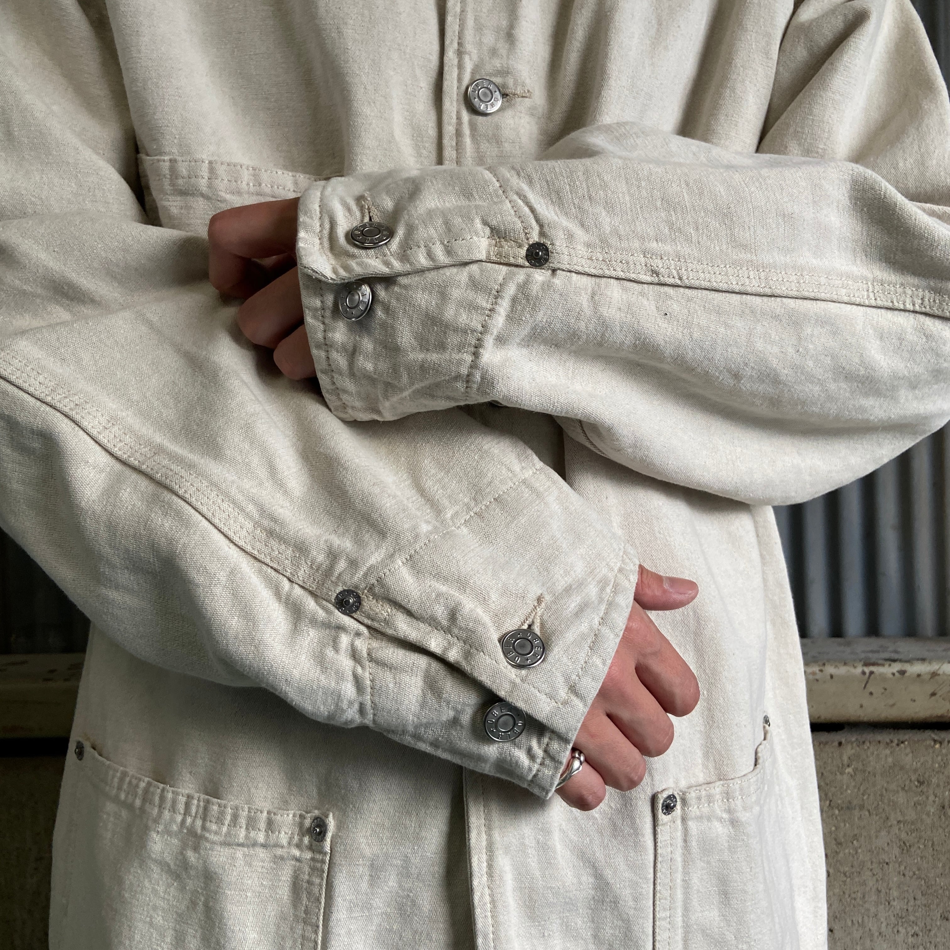 Ober ORIGINAL JEANS カバーオール コットン×リネン ワークジャケット