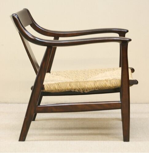 松本民芸家具 #77型曲肘ラッシチェア Rush-seated Chair No.77 松本民芸家具 #77型曲肘ラッシチェア Rush-seated Chair No.77