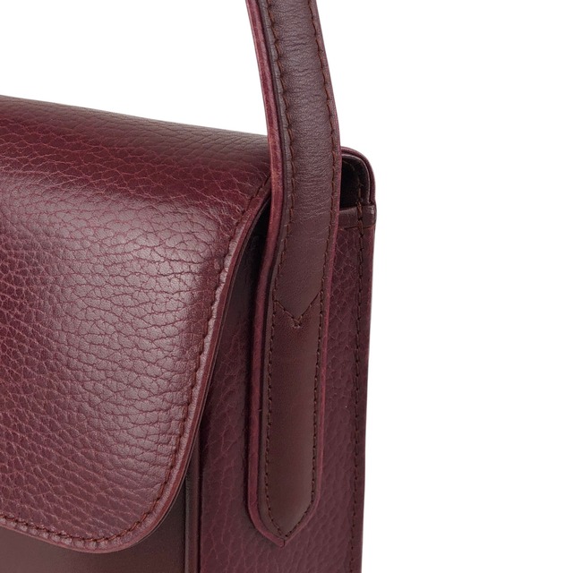 Cartier カルティエ マストライン ショルダーバッグ ボルドー レザー フラップ vintage ヴィンテージ オールド 63gc86